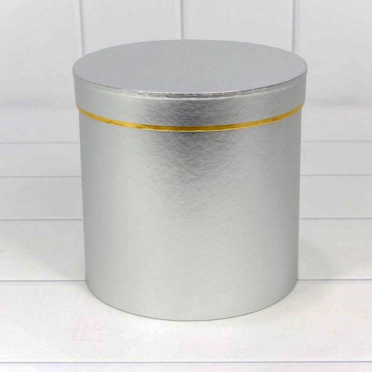 Набор коробок Цилиндр 3 шт. 19,5*19 см. Металл серебряный  ТО-720786/3