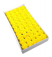 Мыльные розы 5 см. 50 шт/уп. Желтые  ХР-21