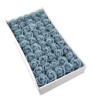 Мыльные розы 5 см. 50 шт/уп. Сине-серые  ХР-45