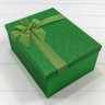 Набор коробок Прямоугольник с бантом 10 шт. 34*26*15,3 см. Блеск зеленый  ТО-730604/10047