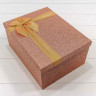 Набор коробок Прямоугольник с бантом 10 шт. 34*26*15,3 см. Блеск розовое золото  ТО-730604/10041