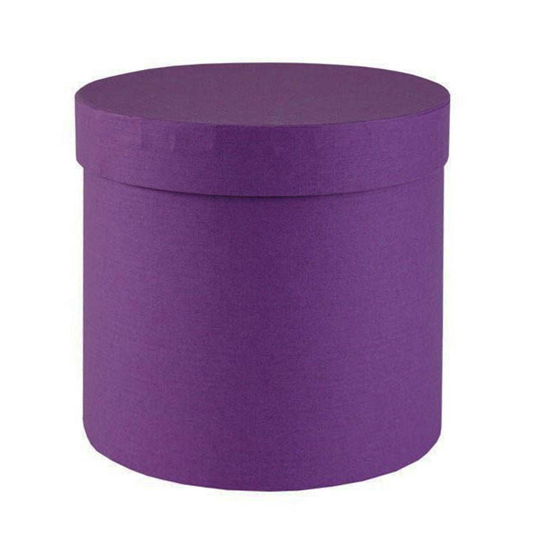 Коробка круглая 13,5*13,5 см. Фиолетовая  ВРН-135135-ФЛ