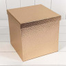 Набор коробок Куб 10 шт. 26,5*26,5*26,5 см. Кожа крокодила бронза  ТО-721601/0004