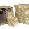 Набор коробок Куб 10 шт. 26,5*26,5*26,5 см. Папоротник золото  SY601-1779