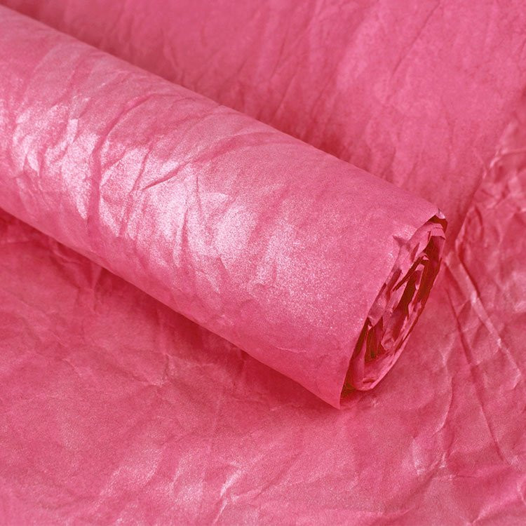 Бумага жатая влагостойкая Эколюкс 70 см.* 5 м. Розовая/серебро  EPES-РОЗ