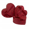 Набор коробок Сердце с бантом 3 шт. 24*21*9,8 см. Красное  S3365-1008