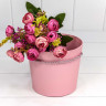 Коробка для цветов Конус с ручкой 15*13 см. Розовый  ТО-720745/7