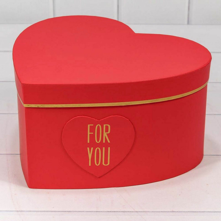 Набор коробок Сердце 3 шт. 27*27*15 см. "For You" красное  ТО-750380/4