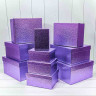 Набор коробок Прямоугольник 10 шт. 35,5*30*17 см. Дизайнерский фиолетовый  ТО-720688/3