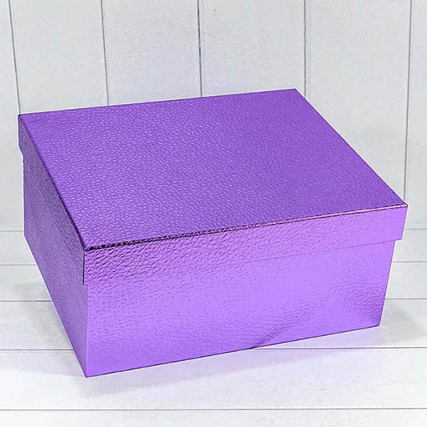 Набор коробок Прямоугольник 10 шт. 35,5*30*17 см. Дизайнерский фиолетовый  ТО-720688/3