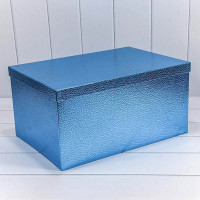 Набор коробок Прямоугольник 10 шт. 34*26*15,3 см. Кожа крокодила синий  ТО-721604/0005