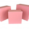 Набор коробок Квадрат 3 шт. 19,5*19,5*11 см. Розовый перламутр  Пин75РозП