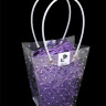 Пакет пластиковый - ваза для цветов 28,5*42,5*14 см. 10 шт/уп. Горошек черный/белый микс  ТО-000173A