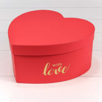 Набор коробок Сердце 3 шт. 25*24*12 см. "With Love" красное  ТО-720910/2