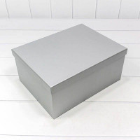 Набор коробок Прямоугольник 10 шт. 34*26*15,3 см. Серебро  ТО-721604/0058