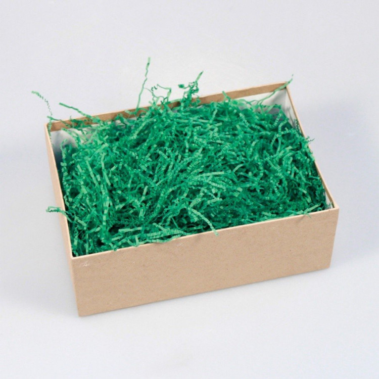 Наполнитель для коробок бумажная волна 50 гр/уп. Зеленый  C09