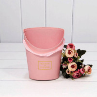 Коробка для цветов Ведерко 15,5*12*19 см. "Maison des Fleurs" розовая  ТО-720768/6
