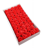 Мыльные розы 5 см. 50 шт/уп. Красные  ХР-17