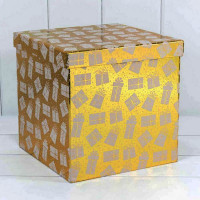 Набор коробок Куб 10 шт. 26,5*26,5*26,5 см. Подарки золото  ТО-730601/1635