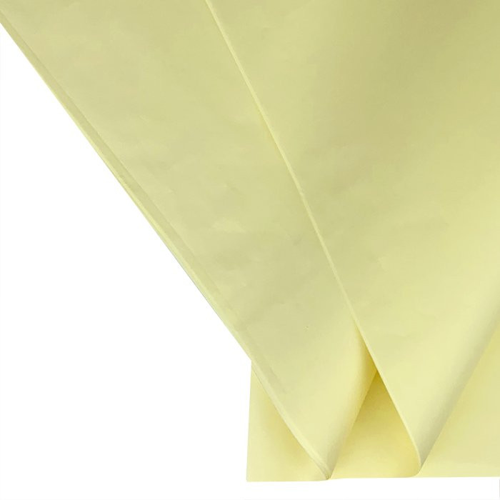 Бумага тишью для цветов Италия 50*76 см. 24 шт/уп. 072 Светло-желтая  F072A-FSC