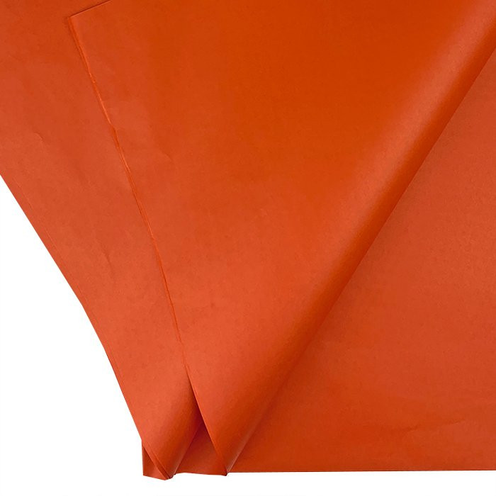 Бумага тишью для цветов Италия 50*76 см. 24 шт/уп. 082 Оранжевая  F082A-FSC