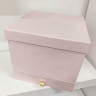 Коробка Куб с ящичком 20*20*20 см. Розовый  БОР-018