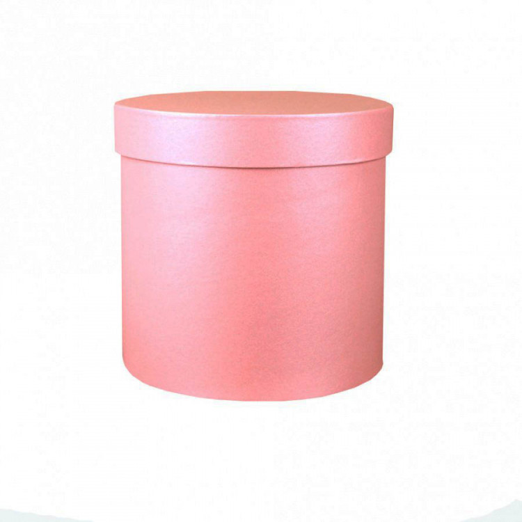 Коробка круглая 18*18 см. Розовый перламутр  Пин18/18-РП