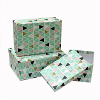 Набор коробок Прямоугольник 3 шт. 23*16,5*9,5 см. Ромбы цветные  SY7486-4