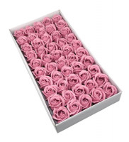 Мыльные розы 5 см. 50 шт/уп. Пурпурные тусклые  ХР-2-11