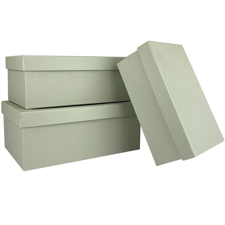 Набор коробок Прямоугольник 3 шт. 23*16*9,5 см. Люкс серый  Пин74Ср/Люкс