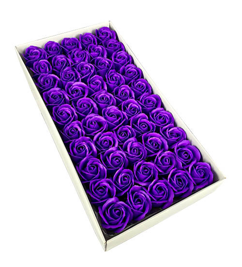 Мыльные розы 5 см. 50 шт/уп. Фиолетовый  ХР-4