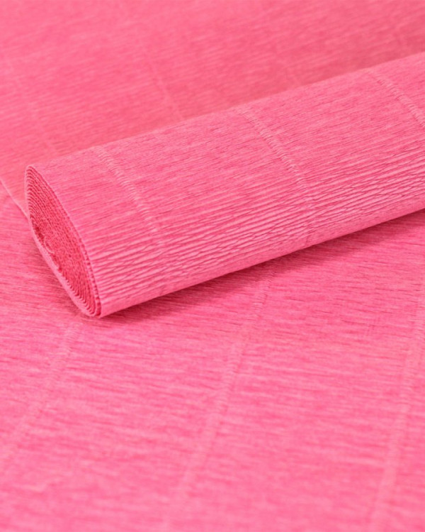 Бумага гофрированная Италия 50 см.* 2,5м. 180 гр. 554 розовый  CR180/554