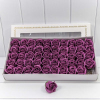 Мыльные розы 5 см. 50 шт/уп. Пурпурный глубокий  ТО-420055/229