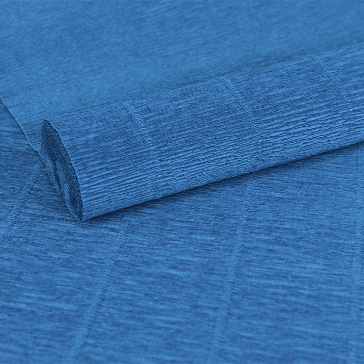Бумага гофрированная Италия 50 см.* 2,5м. 180 гр. 557 синий  CR180/557