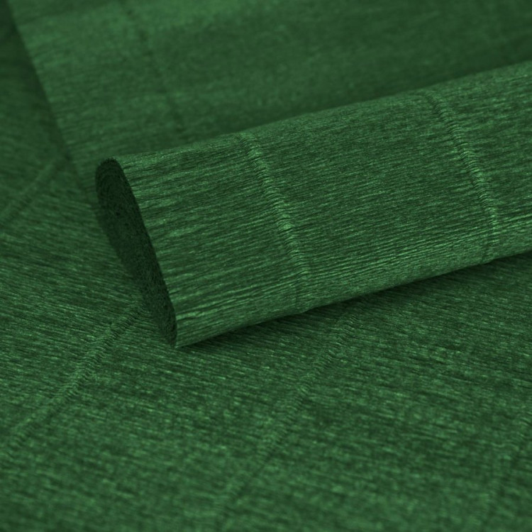 Бумага гофрированная Италия 50 см.* 2,5м. 180 гр. 561 темно-зеленый  CR180/561