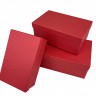 Набор коробок Прямоугольник 3 шт. 23*16*9,5 см. Красный  Пин74-КрКТ