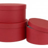 Набор коробок Цилиндр 3 шт. 25,2*11,5 см. Красный  SY2245-6706