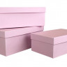 Набор коробок Прямоугольник 3 шт. 23*16*9,5 см. Розовый  Пин74-Р