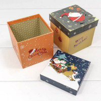 Коробка Куб 11,5*11,5*11,5 см. "Merry Christmas" ассортимент  ТО-720300-275