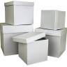 Набор коробок Куб 5 шт. 21*21*21 см. Серебро  Пин02-Сер