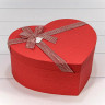 Набор коробок Сердце с полосатым бантом 3 шт. 31*27*13,3 см. Красное  ТО-720413/12