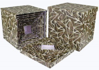 Набор коробок Куб 10 шт. 26,5*26,5*26,5 см. Абстракция  SY601-1748