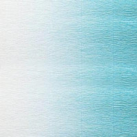 Бумага гофрированная Италия 50 см.* 2,5м. 180 гр. 600/2 переход бело-голубой  CR180/600/2