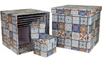 Набор коробок Куб 10 шт. 26,5*26,5*26,5 см. Азулежу  SY601-1711