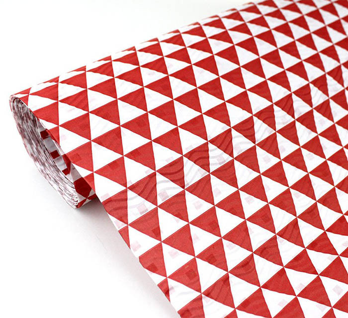Бумага жатая с рисунком влагостойкая 70 см.* 5 м. Треугольник красный  EP-39R