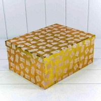 Набор коробок Прямоугольник 10 шт. 37,5*29*16 см. Подарки золото  ТО-730605/1635