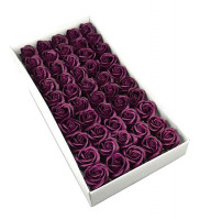 Мыльные розы 5 см. 50 шт/уп. Пурпурно-черные  ХР-41